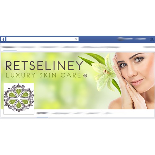 Facebook page design fo skincare company