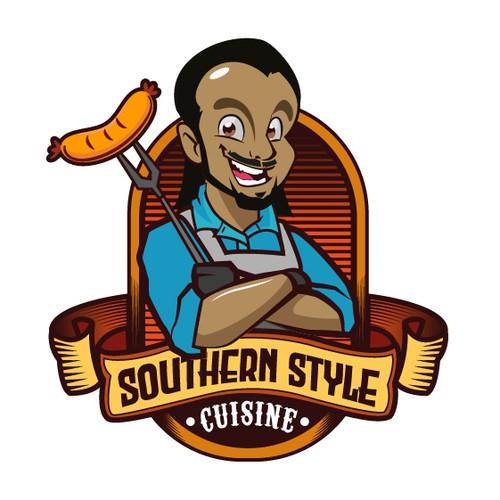 A mascot logo for SOUHERN STYLE CUISINE.