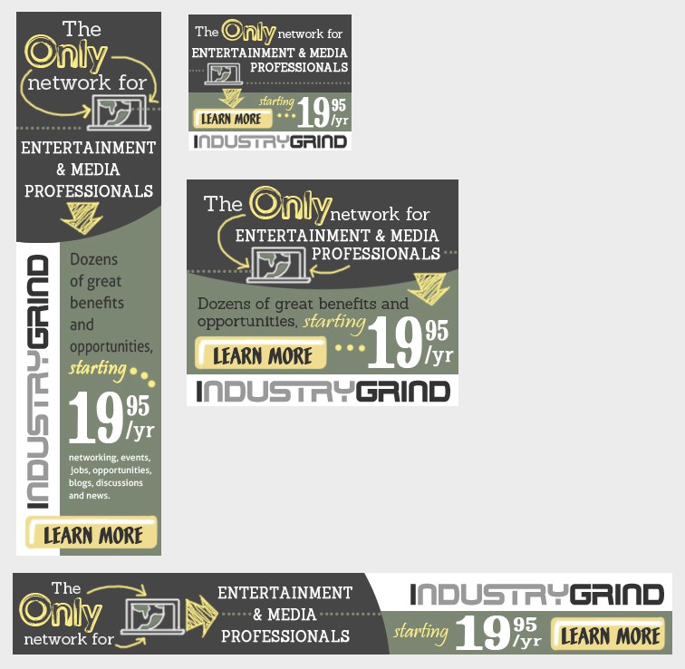 Industry Grind's New Member Recruitment Banner