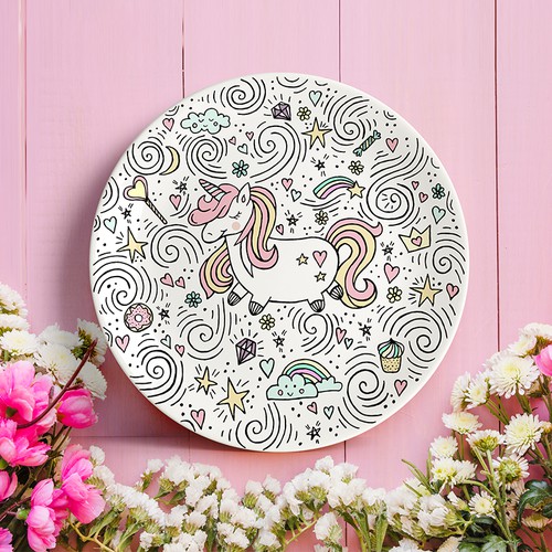 Design Unicorn Birthday Party Table Set