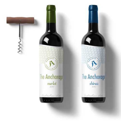 Label design for wine bottle