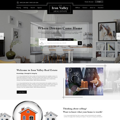 Landing Page Design for Iron valley