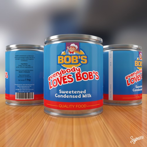 Bob's Sweetened and Condensed Milk needs a new look.
