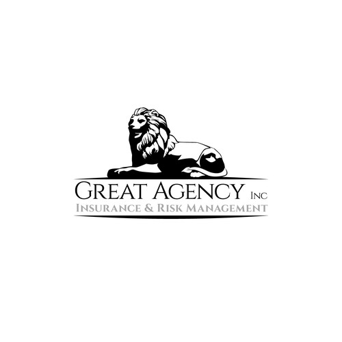 Create a logo for an insurance agency with an image of a lion