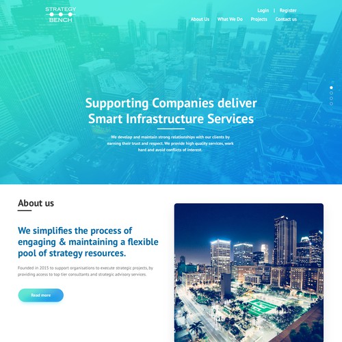 Web Design for Smart Infrastucture services company