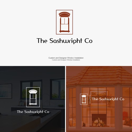 Concept de logo sobre et moderne pour designer de fenêtre et installation