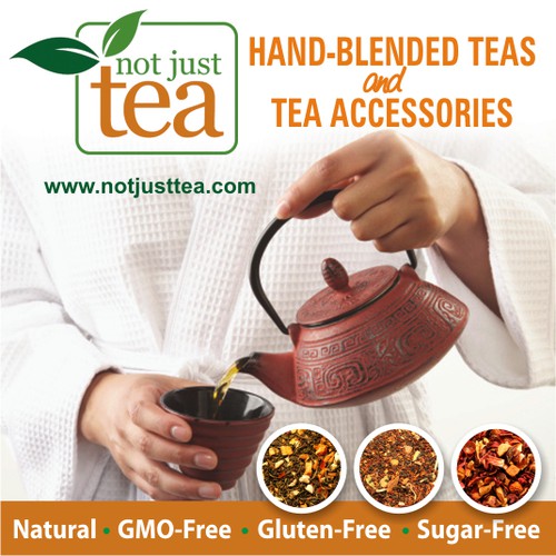 Create a modern backdrop banner for beloved online tea company