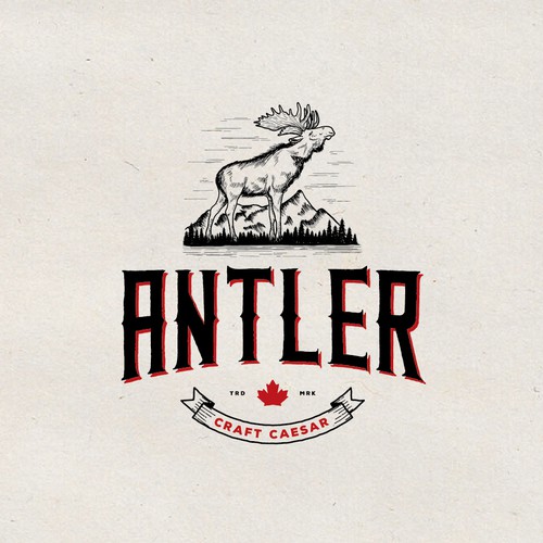 Hand-drawn logo for Antler Craft Ceasar