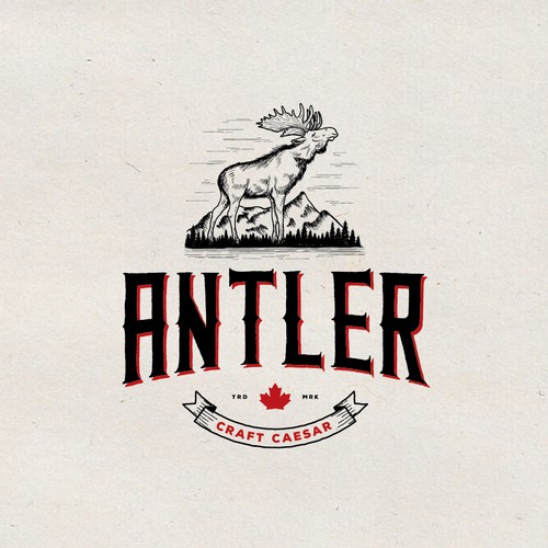 Hand-drawn logo for Antler Craft Ceasar