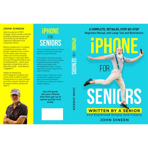 Clean, clear, punchy book cover for Seniors