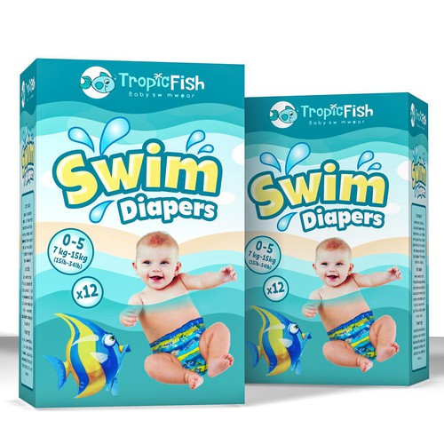 Playful design concept for swim diapers