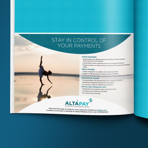 Half Page Print Ad for IT/Payment Management Company