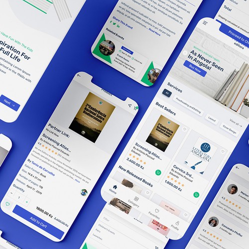 Mobile UI/UX App Design for ebook