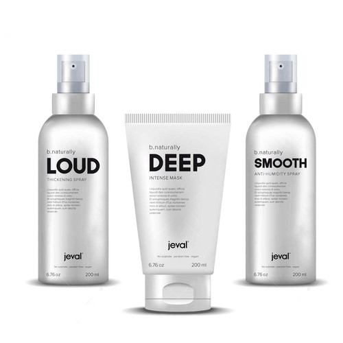 Minimal style packaging for Hair Styling product 