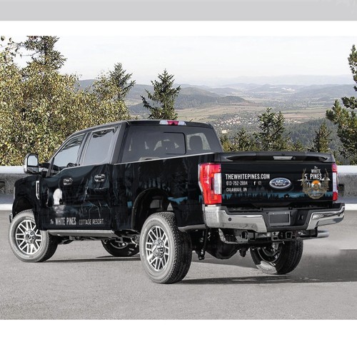 Truck wrap for The White Pines cottage resort