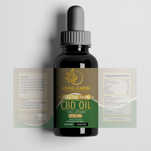 CBD oil label