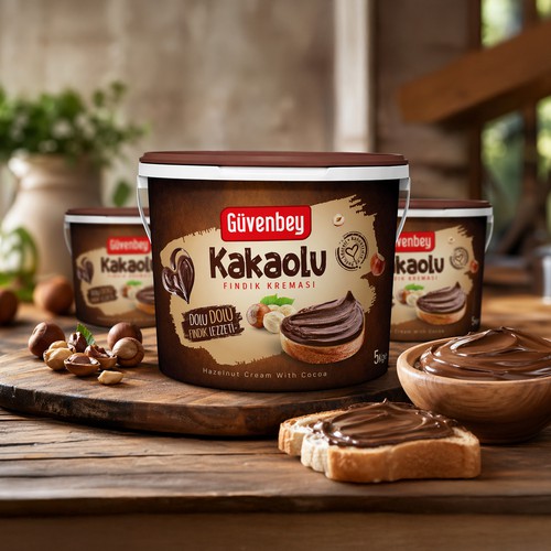 Premium Hazelnut Cream Packaging Design