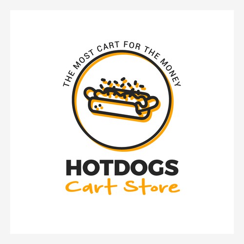 Hot Dogs Cart Store Logo