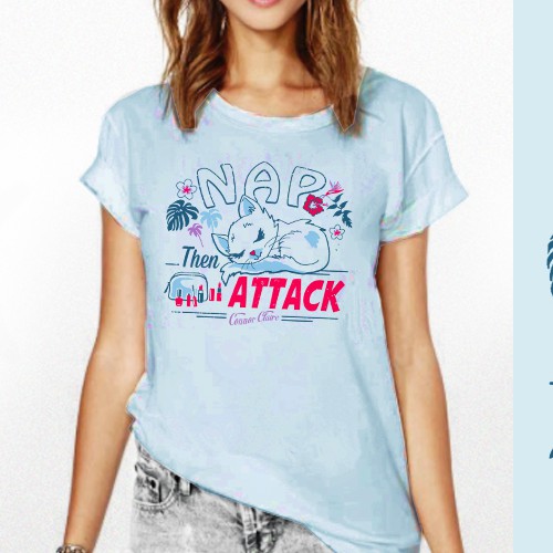 Cute Hawaiian-vibe T-shirt design