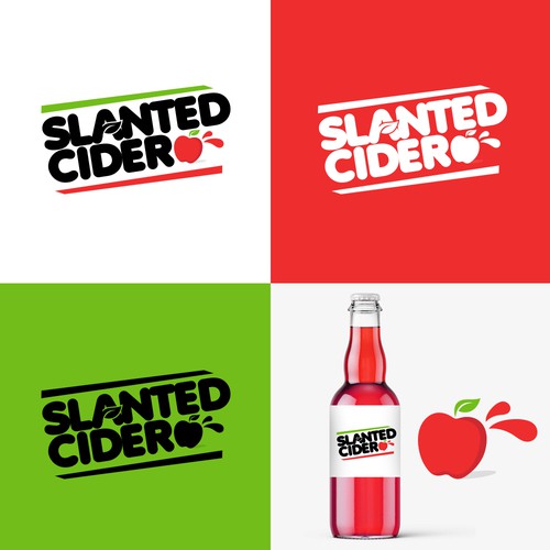 Slanted Cider Beverage Company Logo Concept