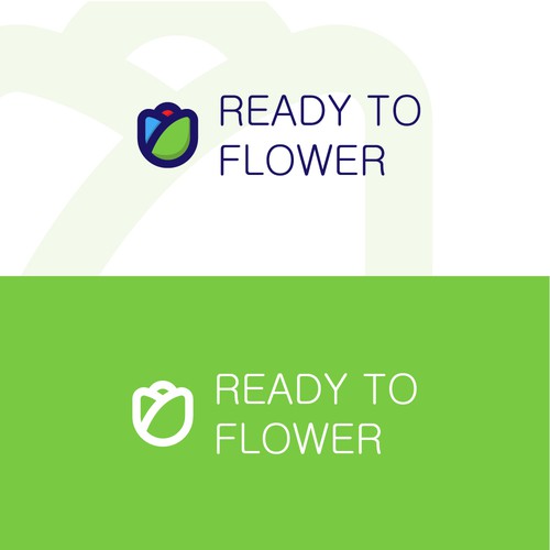 Ready to flower logo concept
