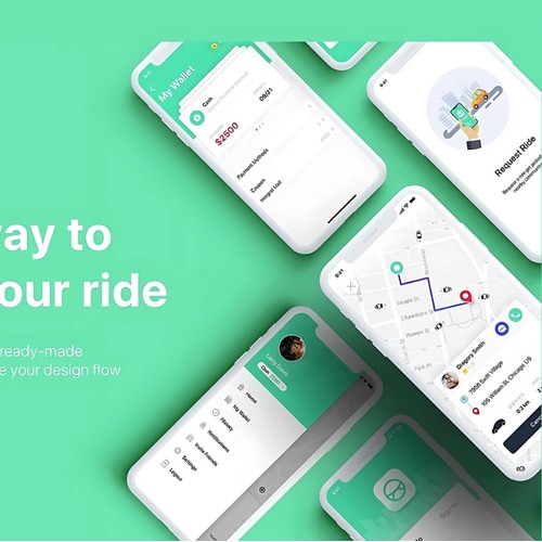 Taxi Mobile App UI Design