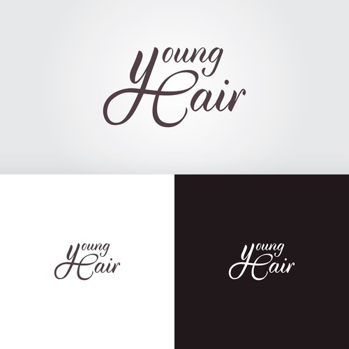 Logo for Young Hair a new hair product range for women