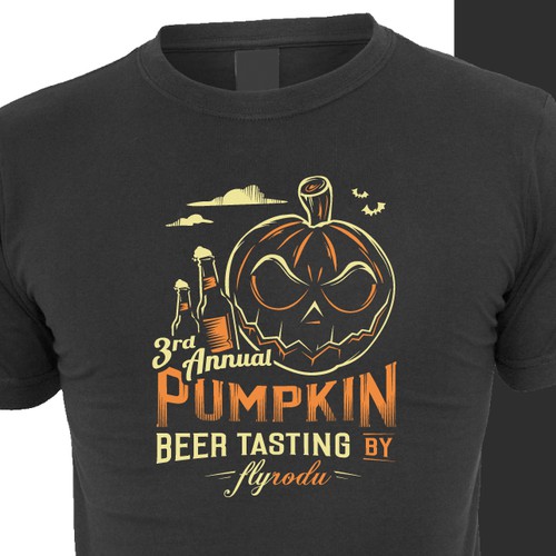 T-Shirt  Halloween Pumpkin Beer Tasting