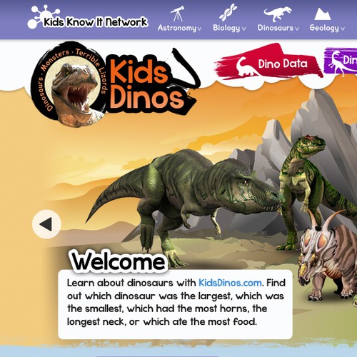 Kids Dinos Website Re-design