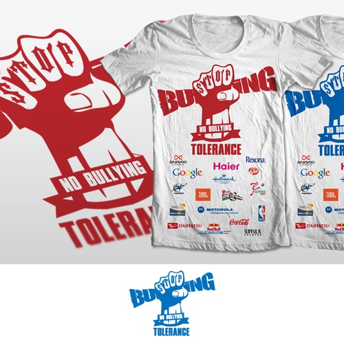 Create a stop bullying logo or mascot which will be used on t-shirts worn by teachers across the USA