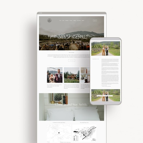 Wedding and B&B website on Squarespace