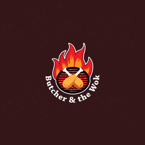 The Butcher & the Wok logo concept