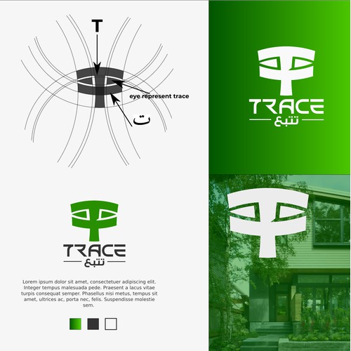 Design a logo for "تتبع" - "Trace"