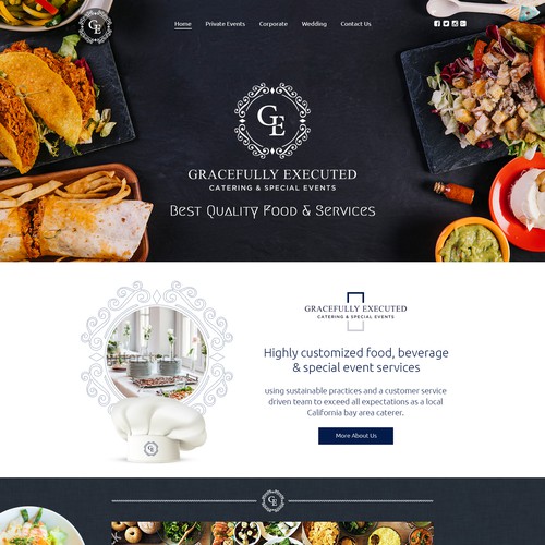 Catering and Special events company looking for a elegant easy to navigate website