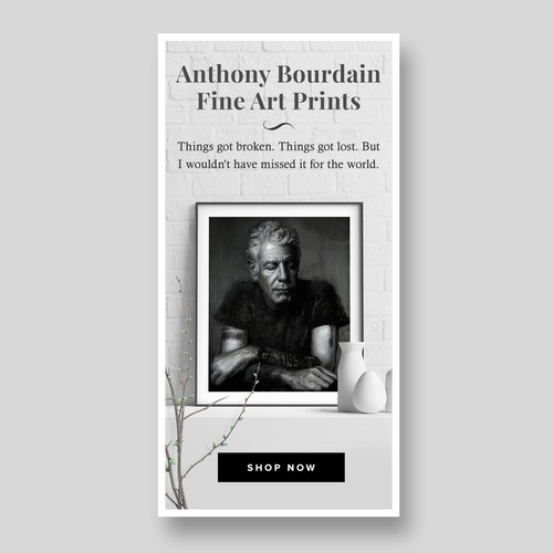 Banner ads to sell fine art prints