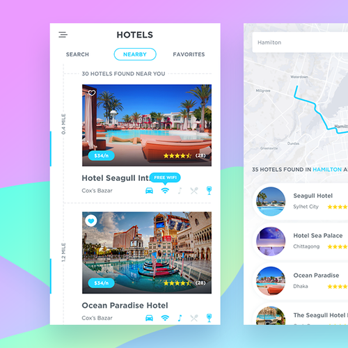 Hotel Booking App Design Concept