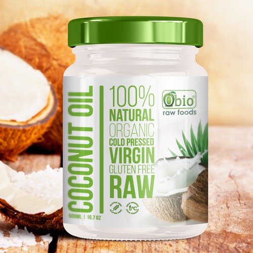Clean label for organic coconut oil 