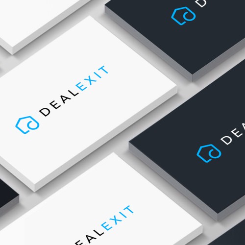 minimalistic, D letter, real estate logo