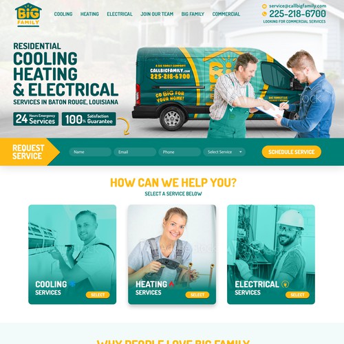 HVAC & Electrical Contractor Website