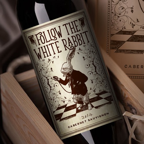 Follow the White Rabbit and Create a Wonderful Wine Label!!
