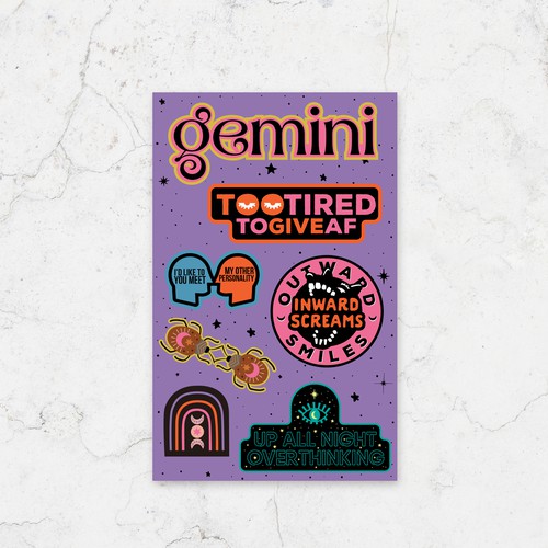 Astrological stickers 1-on-1 project design
