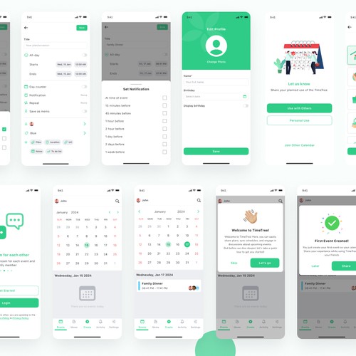 Redesign TimeTree Mobile App