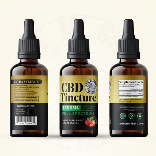 Label design concept CDB Tincture