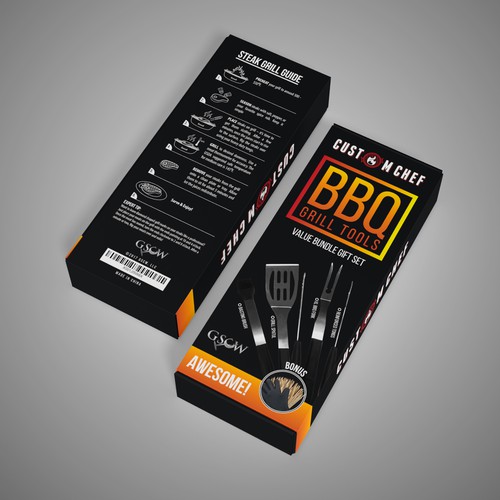 Packaging design for CUSTOM CHEF