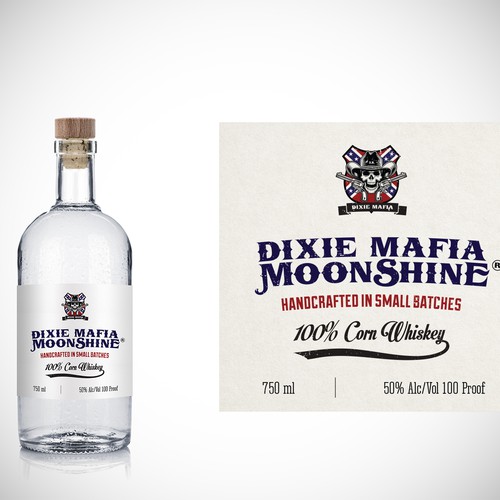 Dixie Mafia Moonshine Label