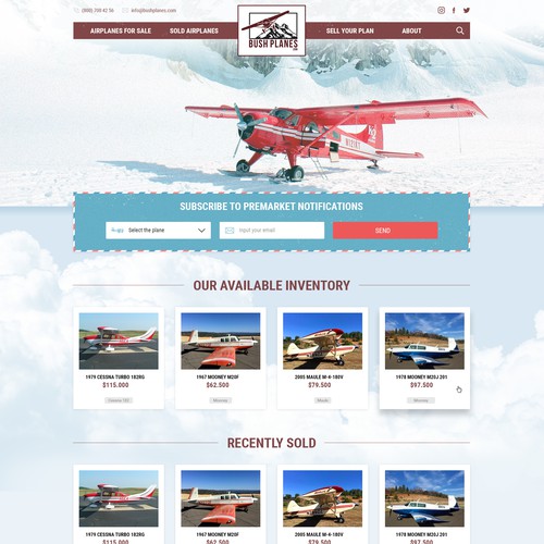 Design vintage airplane site