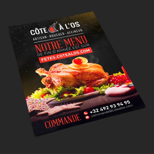 Concept Christmas Menu for Côte À L'os