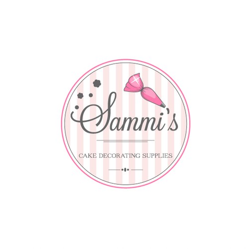 Logo design for a vintage cake decorating supplies store