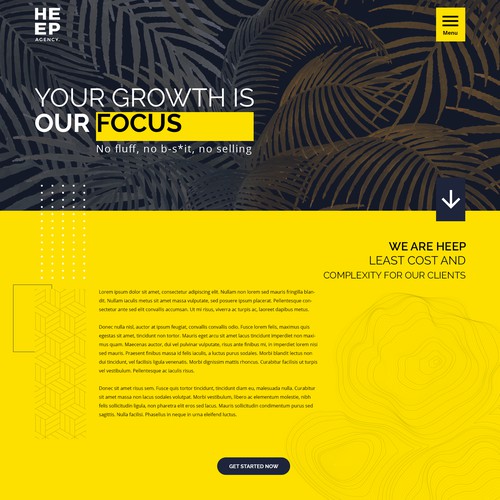 Web design concept for a marketing agency 