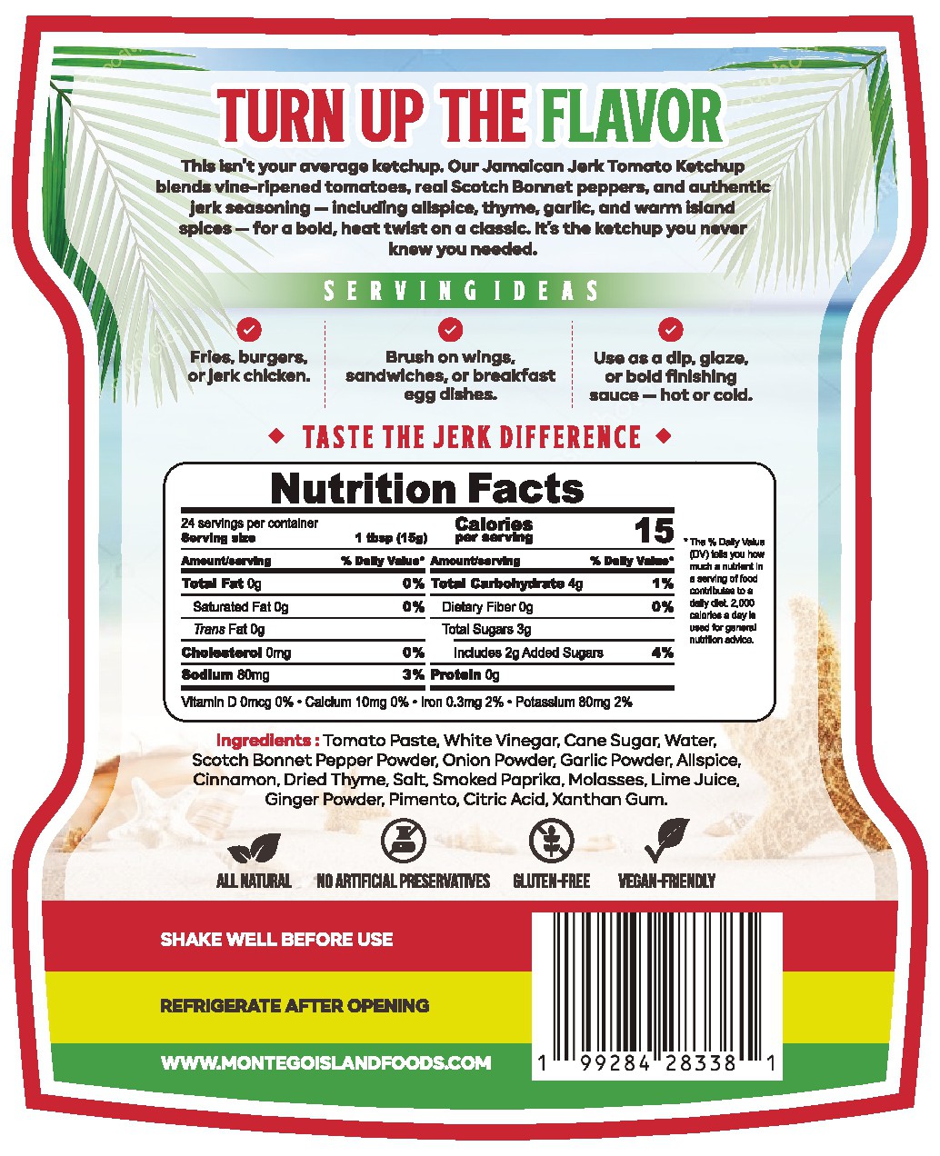 Update to Packaging - Jamaican Jerk Tomato Ketchup